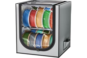 YOOPAI Scatola Portafilamenti per Stampanti 3D, 2 Ripiani in Metallo con Coperchio Robusto & Essiccante – Per 24 Bobine (PLA, ABS, PETG, TPU), Stabile e Compatta per Officina e Casa