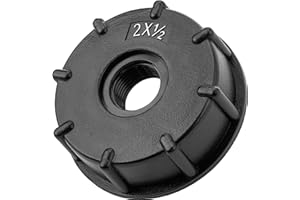 BOOPARTS - Adattatore per serbatoio IBC da 2" (S60 x 6) 1/2" (15/21) Tappo connettore per serbatoio da 1000 litri con connessione per rubinetto o tubo da giardino. Per diversi tipi di serbatoi.