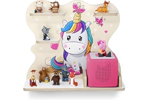 stadtecken Regał dziecięcy na muzykę I motyw mini kucyk I odpowiedni do pudełka Toniebox i ok. 20 tonies I pomysł na prezent I zabawa I kolekcjonowanie I postawienie lub zawieszenie