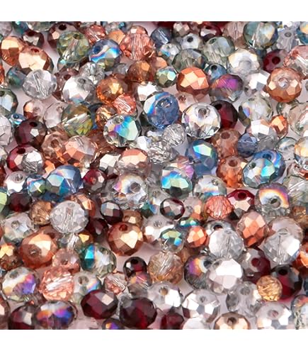 100 perline ovali in acrilico matte, colori assortiti, 8 mm - Mater