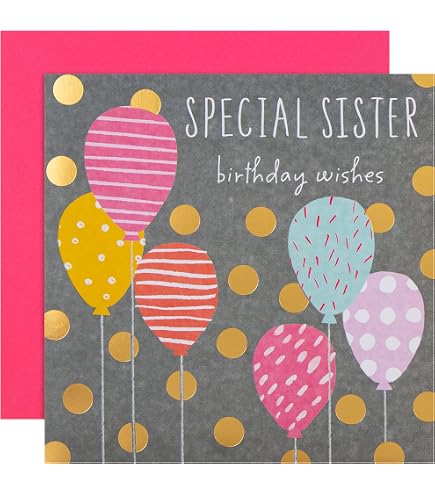 Biglietto Auguri 17° Compleanno Hunts England – Per Sorella 'To The Best Sister In The World' 148x148 Mm