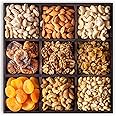 HyperFoods RawFruit Dry Fruit Gift Pack Basic Dark Wood Gift Hamper| Dried Fruit Berries Nuts Dry Fruit Combo Pack | Happy Birthday Anniversary Gift for Colleague Wife Girlfriend Parents