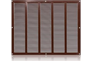 ABOUT VENT 500x400mm Rejilla de Ventilación de Acero Marrón con Mosquitera - Rejillas de Ventilación Metálicas