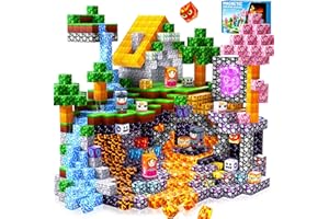 Pourbibi Magnetische Bausteine, 150 Teile Magnetbausteine ab 4 Jahre, Magnetspielzeug Magneten Kinder, Magnetblöcke für Kinder ab 3 4 5 6 7 8 9 Jahre Construction