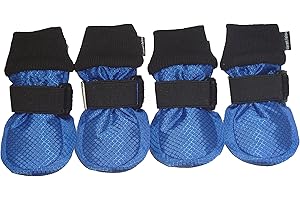 Vibrant Fellow Paw Protector Dog Boots Soft Protective and Skid-proof Set of 4 Size M Blue Colour