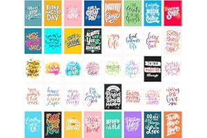 Edition Seidel Set of 40 Postcards Life & Moments with Sayings - Cards with Saying Love Friendship Lif, Motivation Birthday Cards Funny Postcard