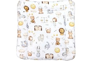 TupTam Colchón para Cambiador para Bebés Niños y Niñas, Signo del zodíaco, 70 x 50 cm