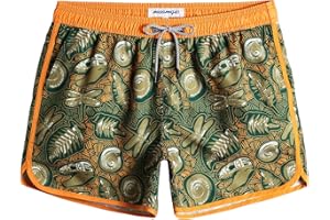 MaaMgic Bañador Hombre de Natación Secado Rápido Interior de Malla Pantalones Cortos d'Aire Vintage 80s 90s