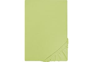 Traumhaft Schlafen - Castell - Markenbettwäsche 0077113 Spannbetttuch Jersey Stretch (Matratzenhöhe max. 22 cm) 1x 90x190 cm - 100x200 cm, pistaziengrün