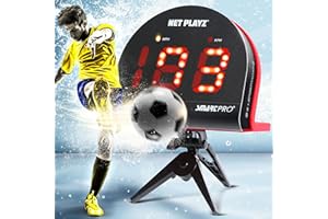 Net Playz Soccer Speed Radar, Measure Shot-Power Shot Speed Detection, Sport Radar Gun (Hands-Free) Sensors - Gifts for Soccer Players, Coaches & Fans, Black (NIS022132046)