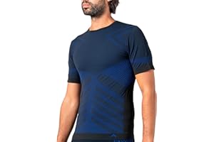 Risalti Camiseta Termica Hombre Manga Corta Energy - Camiseta Manga Corta Hombre Elástica y Transpirable, Ropa Interior Hombre, Camiseta Interior Hombre Sin Costuras - Made in Italy