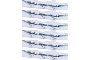 GENERICO Artificiali Pesca Traina Spinning Esca Spigola Serra Gomma Aguglia Kit 6 Pz. Cm. 17