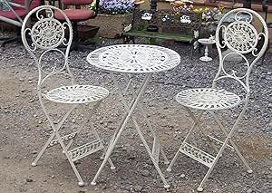 Amazon.de: Gartentisch und Stühle aus Metall, im französischen Stil