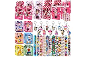 GXHONG 48Pcs Mickey & Minnie Mouse Party Mitgebsel, Geschenktüten, Schlüsselanhänger, Party Klatschen Armband, Aufkleber, Kinder Ggeburtstag Mitgebsel, für Kinder Jungen Mädchen Geschenke Party Zubehör