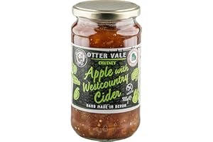 Otter Vale Apple with Westcountry Cider Chutney, cider direct from the local producer, tangy taste of apple, hand-made in Devon, gluten-free, 500 g glass jar