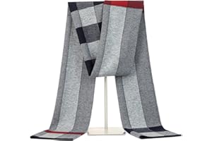 Lallier Men's Merino Wool Scarf, Long Winter Neckwear with Gift Box