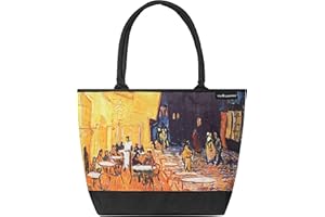 VON LILIENFELD Torebka damska Vincent van Gogh nocna café Art Motif Shopper Wymiary L42 x H30 x D15 cm Torba plażowa Torba z uchwytem Biuro