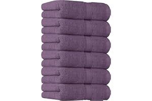 Utopia Towels - Set di Asciugamani Mani (6 Pezzi, 41x 71 cm) - 100% Cotone - Perfezionare per Hotel & Spa - Massima Morbidezza e assorbenza da Parte di (Prugna)