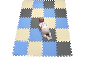 YIMINYUER® 20 Piezas (30cmx30cmx1cm Cada Pieza), Infantiles Alfombrillas para Puzzles, Bebés Alfombras Puzzles y Juegos, Niños Alfombra Puzzle Bebe R07R10R12G301020
