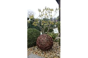MARCUS WEIDENHANDEL Boule en osier en 6 tailles - Boule décorative en osier - Boule de jardin fabriquée à la main dans l'UE (45 cm)