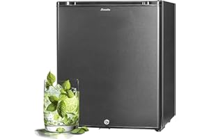 SMETA Frigo 12V Camping Car, Mini Frigo Caravane, avec Serrure, Porte Réversible, pour Voiture Van Fourgon Chambre, Silencieux, 30L, Noir