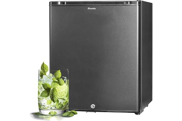 SMETA 30 l kylskåp, 12 V husvagn, tyst kyl, camparkylskåp, 230 V för husbil, camping, bil, campare, lastbil, husvagn, hotell, rum, svart, 0–10 °C