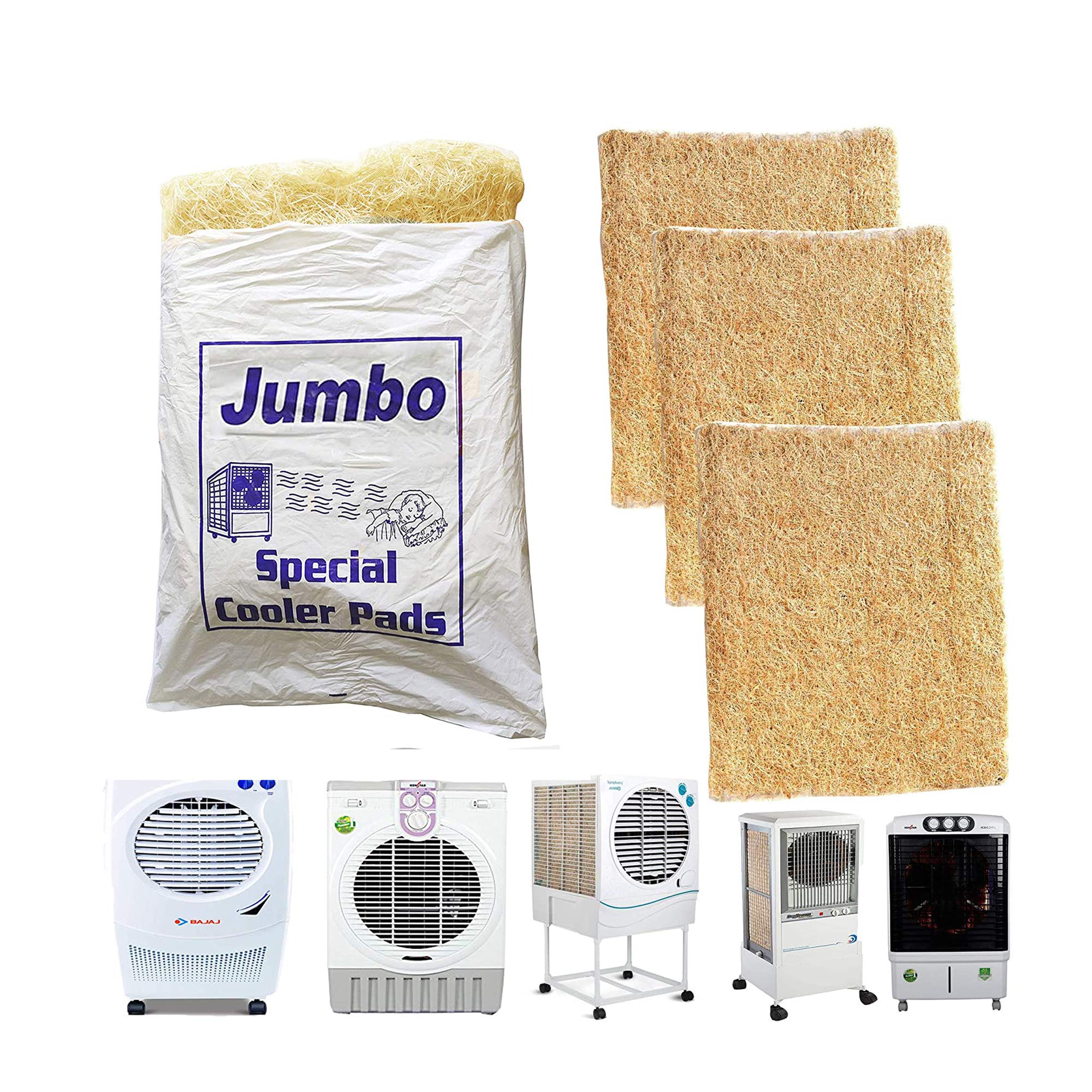 UR LITTLE SHOP Air Cooler Jumbo Grass Wood Wool Cooling Pads Review: Stay Cool All Summer Long with this Set of 3 Packs!