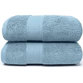 LEBENGOOD Large Bath Towels 70 x 140 cm Pack of 2 Cotton Hotel Gym Shower | Terry 500 g/m&sup2;, Soft and Highly Absorbent, Oeko T