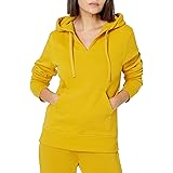 Amazon Essentials Felpa con Cappuccio con Scollo a v Aperto a Maniche Lunghe e vestibilità Classica Donna