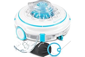 KESSER® Pool Robot Pool Cleaner Battery Aqua-9000 including Transport Bag Pool Robot for up to 80 m² Pools, Li-Ion Battery Maximum 75 min, Wireless Pool Vacuum Cleaner, Floor Cleaning, Fully Automatic