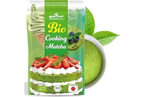 ‎GOOD WEI Zielona herbata Matcha w proszku organiczna do pieczenia - Oryginalna Japońska Matcha do Gotowania w najlepszej kulinarnej jakości (100g)
