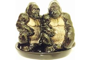 B2SEE Salière et poivrière Gorillas en céramique faite à la main.