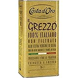 Costa d'Oro – Il Grezzo, Olio extravergine di oliva non filtrato 100% italiano. Estratto a freddo subito dopo il raccolto, ri