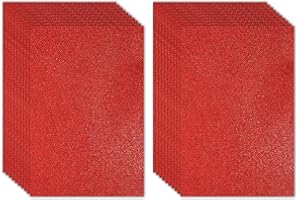 PATIKIL 20pcs Adhesva EVA Hojas de Espuma con Purpurina, 2mm Grosor Rojo Esponja Papel Brillante Lámina, 30x20cm (L*A) para Manualidades DIY Regalo Collage Álbumes Decoraciones