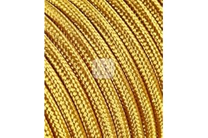 Merlotti 20330 Cable eléctrico Redondo H03VV-F 2 x 0,75, Dorado, 3 m