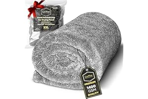 CARMAX PREMIUM CAR CARE CarMax – Asciugamano deluxe per asciugatura auto – Asciugamano in microfibra double-face da 1400 g/m² per un'asciugatura rapida senza striature e dettagli XXL (90 cm x 60 cm)