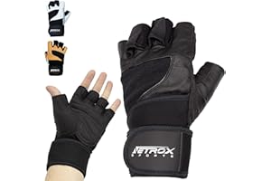 ‎NETROX NetroxSports - Trainingshandschuhe mit Handgelenkbandage für Krafttraining Kraftsport - Fitness Handschuhe Gym mit Handgelenkschutz Herren & Damen - Sporthandschuhe Fitnesshandschuhe Sport Training