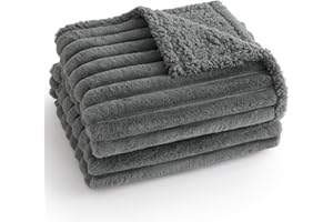 ‎BEDSURE BEDSURE wasserdichte Hundedecke - 76 * 102 cm Hundedecke waschbar für mittelgroße Hunde, Haustier Decke flauschig und weich, Schutzdecke Hundesofa, Decke für Hunde, Grau