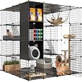 Gralara Cat Hammock Hanging Pet Bed Cat Nest Cat Sleeping Bed For Climbing Indoor Outdoor, Dinosaur Large