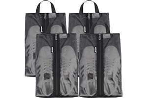 Prezon Travel Shoe Bags, Water Resistant TPU Mesh, Sturdy YKK Zipper, Shoes Storage Bag, Shoes Packing Organizer, Unisex Shoe Pouch for Travel or Home Storage