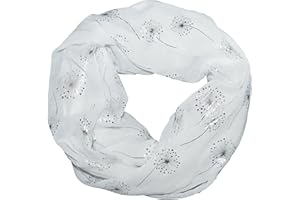 thb Richter Loopschal Rundschal mit Pusteblume Muster Schlauchschal Schals Halstuch Loop Natur Pusteblumen Blumen Print Aufdruck