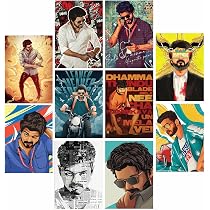 AROA Set of 10 Thalapthy Vijay Rage Poster Model : 073 Wall ...