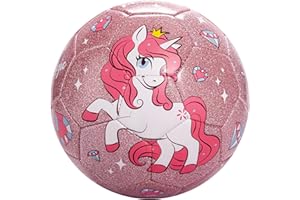 U&C Planet Ballon de Football Taille 3 pour Tout-Petits - Licorne - avec Pompe - Âge : 3 à 8 Ans - pour Le Sport en Plein air - Petit Ballon de Football pour Enfants