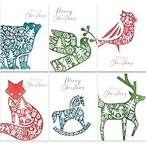 Wycinanki Christmas Card - "Oh Christmas Tree" - Polish Art Center