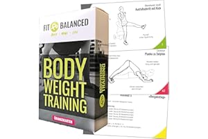 ‎FIT&BALANCED Bodyweight Trainingskarten, komplette Workouts gestalten, Fitness für den ganzen Körper, Sport zuhause (+ Jede Übung als Video)