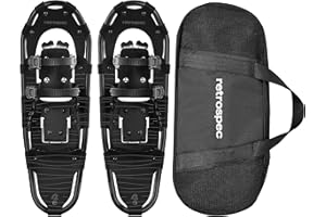 Retrospec Drifter Snowshoe for Men & Women - Aluminum Frames & a Double-Rachet Binding System - Lightweight All Terrain Snow Shoes with Heel Lifters & Pivot System