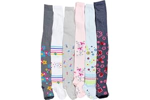 TupTam Mädchen Strickstrumpfhosen Bunt Gemustert 6er Pack