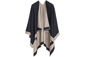 MELIFLUOS DESIGNED IN SPAIN Poncho Estola Capa para Mujer: Chal Elegante para Primavera Otoño e Invierno
