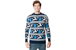 New Camp Ltd Christmas Xmas 2018 Mens Jumper Novelty Fairisle Santa Party Sweater Jumper Womens Unisex BAH Humpug Exclusively to Sizes - S/M/L/XL/2XL/3XL/4XL