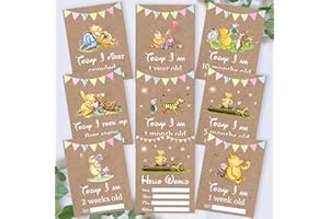 PERSONAL MOMENTS Bear 1st Year Milestone Cards • New Baby Gift • Milestone Cards • Baby Memory Cards • Unisex GIRL